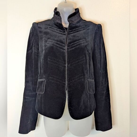 Zara Velvet Steampunk Victorian Dark Academia Cosplay Whimsygoth Blazer Jacket M - Picture 1 of 10